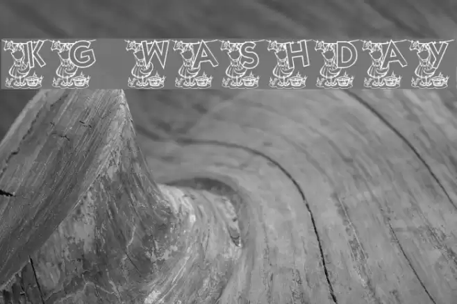 KG WASHDAY Font examples