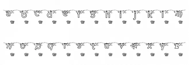 KG WASHDAY 字体 小写