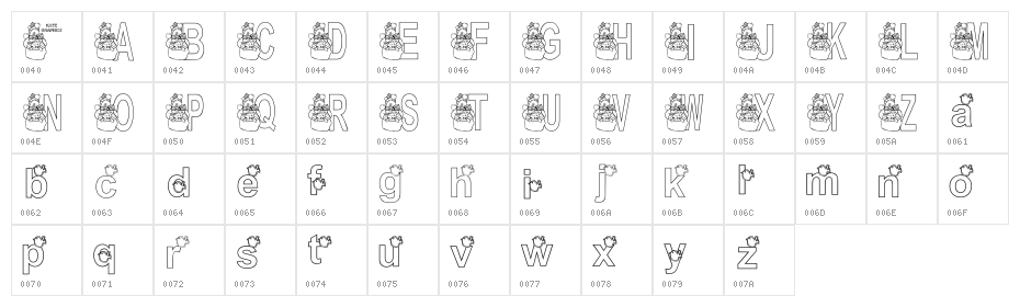 KG WINTERSNO Character Map