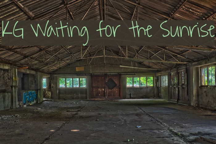 KG Waiting for the Sunrise Font examples