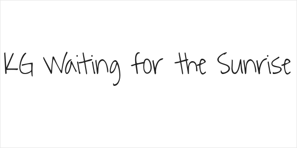 KG Waiting for the Sunrise Logo