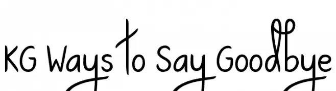 KG Ways to Say Goodbye  नि: शुल्क फ़ॉन्ट्स डाउनलोड