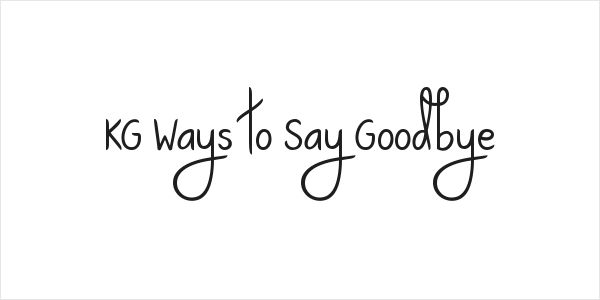 KG Ways to Say Goodbye Logo