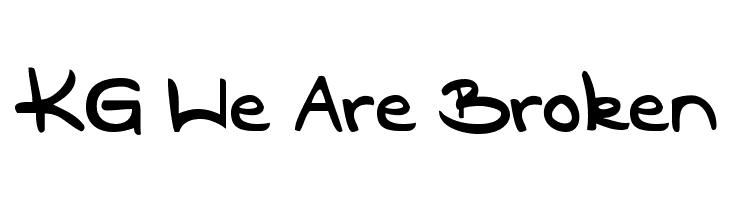 KG We Are Broken  Frei Schriftart Herunterladen