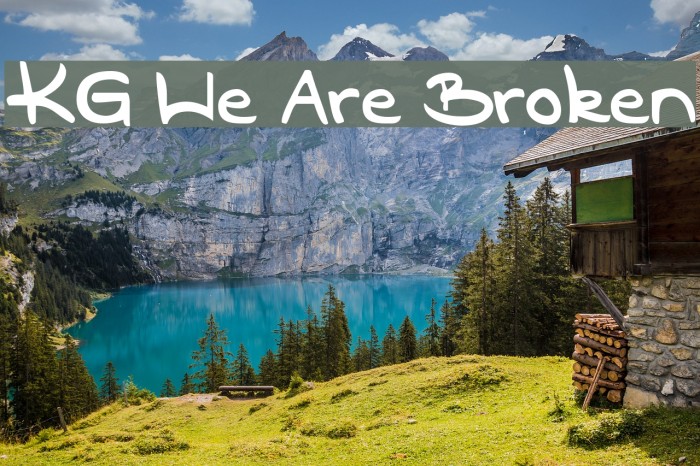 KG We Are Broken Example 1