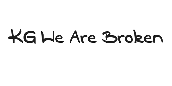 KG We Are Broken Logo