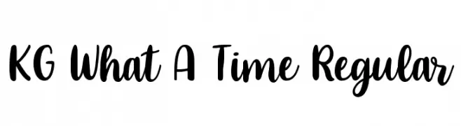 KG What A Time Regular  नि: शुल्क फ़ॉन्ट्स डाउनलोड