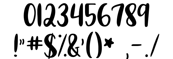 KG What A Time Regular Font OTHER CHARS
