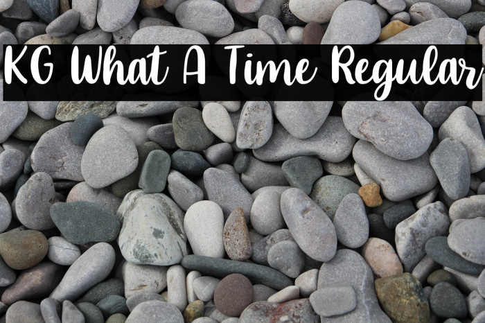 KG What A Time Regular Example 2