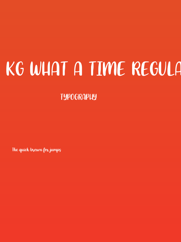 KG What A Time Regular Poster