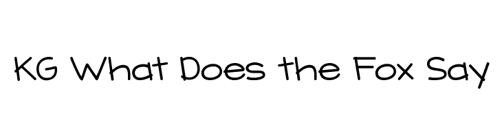 KG What Does the Fox Say Font
