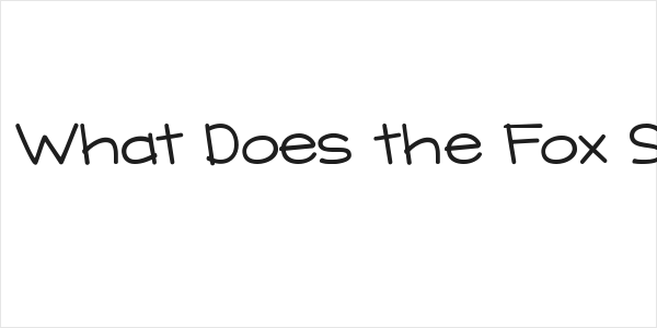 KG What Does the Fox Say Logo