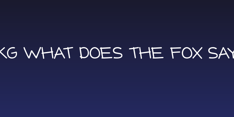 KG What Does the Fox Say Social Header