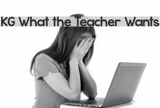 KG What the Teacher Wants Font examples