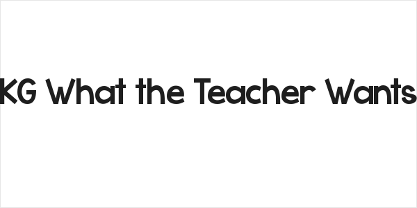 KG What the Teacher Wants Logo
