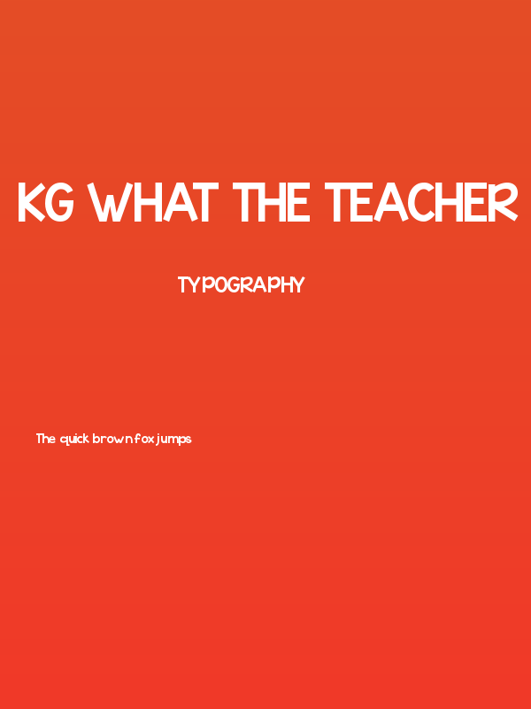 KG What the Teacher Wants Poster