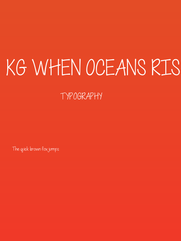 KG When Oceans Rise Poster