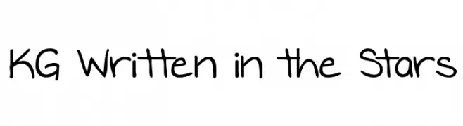 KG Written in the Stars  Frei Schriftart Herunterladen