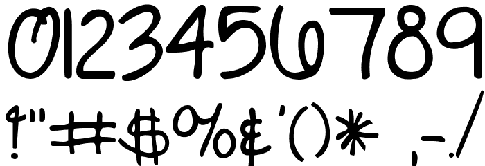 KG Written in the Stars Font OTHER CHARS