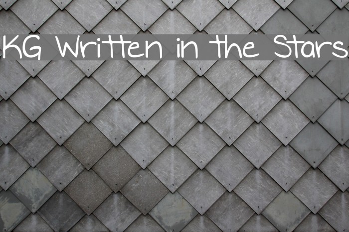 KG Written in the Stars Font examples