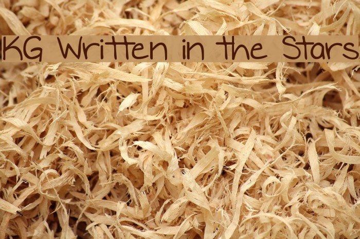 KG Written in the Stars Font examples