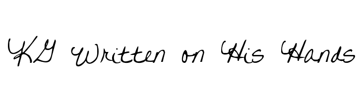 KG Written on His Hands Font