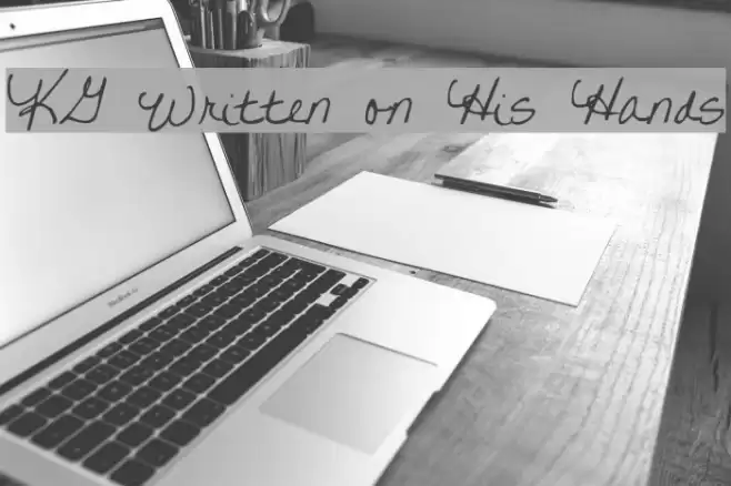 KG Written on His Hands Font examples