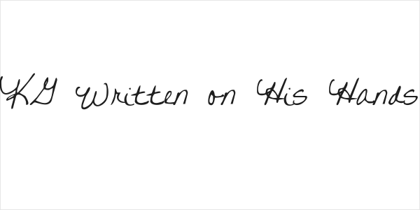 KG Written on His Hands Logo