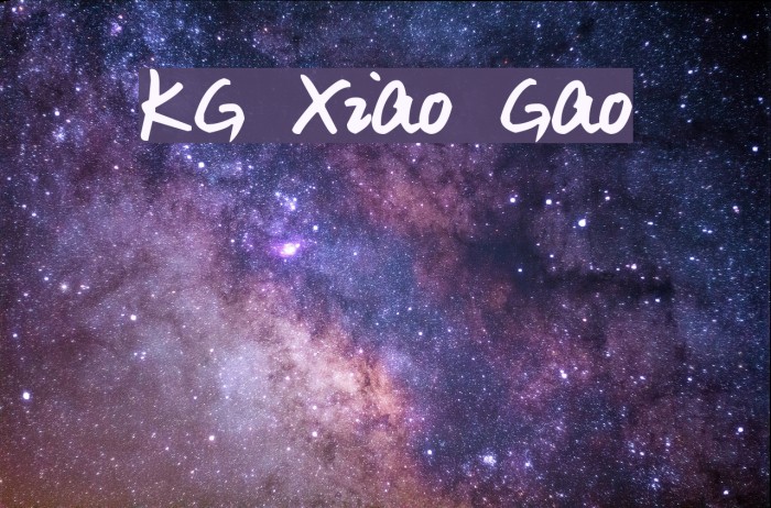 KG Xiao Gao Font examples