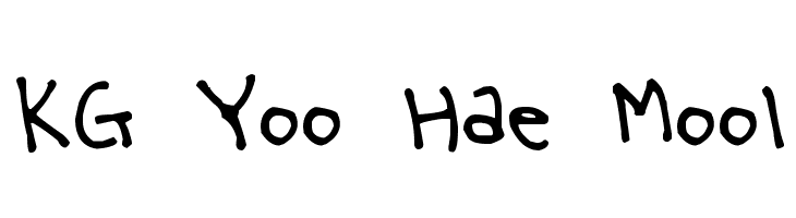 KG Yoo Hae Mool  Frei Schriftart Herunterladen
