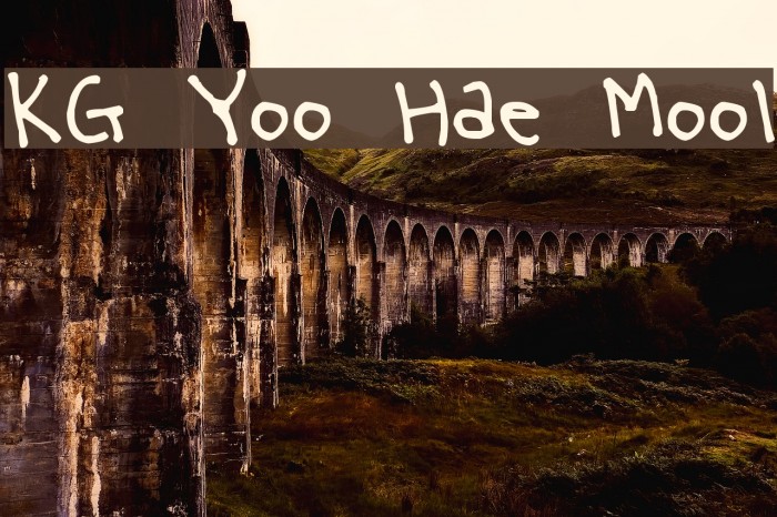 KG Yoo Hae Mool Font examples