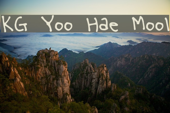 KG Yoo Hae Mool Font examples