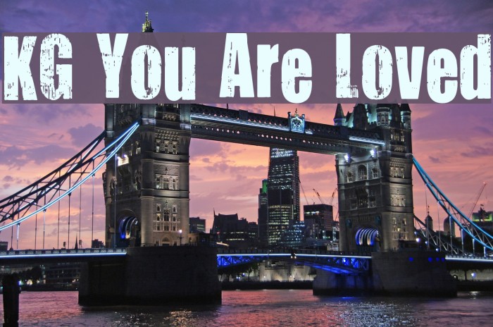 KG You Are Loved Font examples