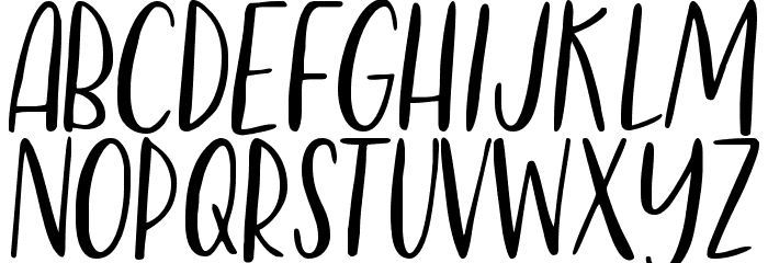 KG You Might Not Like Her Regular フォント 大文字
