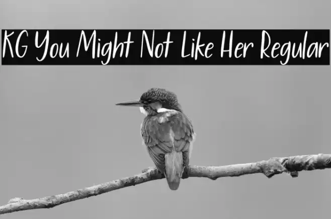 KG You Might Not Like Her Regular Font examples