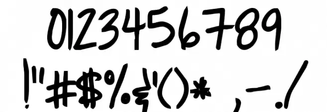 KG You Wont Bring Me Down Bold Font OTHER CHARS