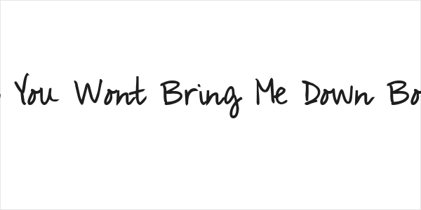 KG You Wont Bring Me Down Bold Logo