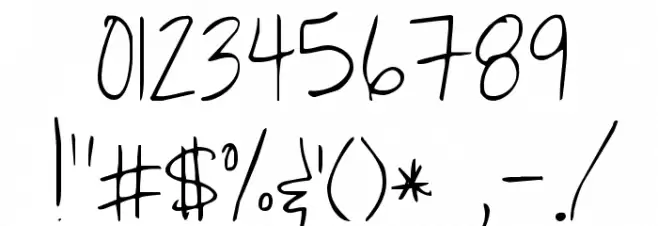 KG You Wont Bring Me Down Font OTHER CHARS