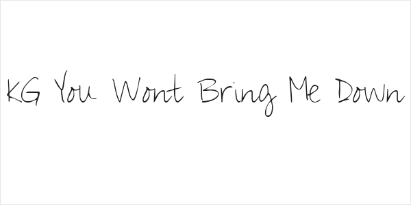 KG You Wont Bring Me Down Logo