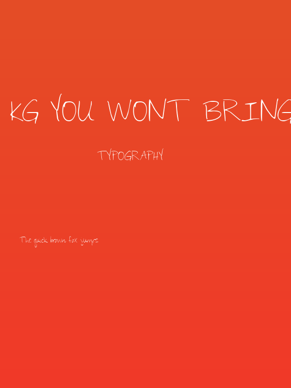 KG You Wont Bring Me Down Poster