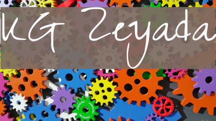 KG Zeyada Font examples