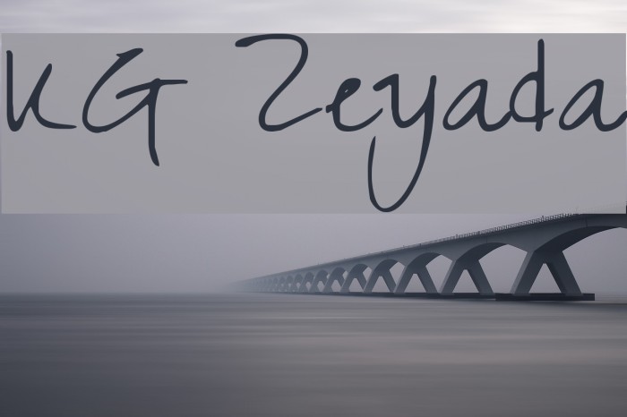 KG Zeyada Font examples