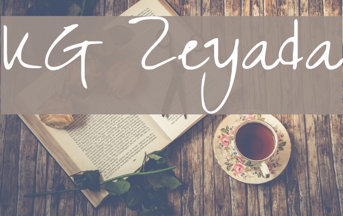 KG Zeyada Font examples