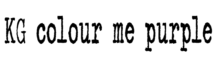 KG colour me purple Font