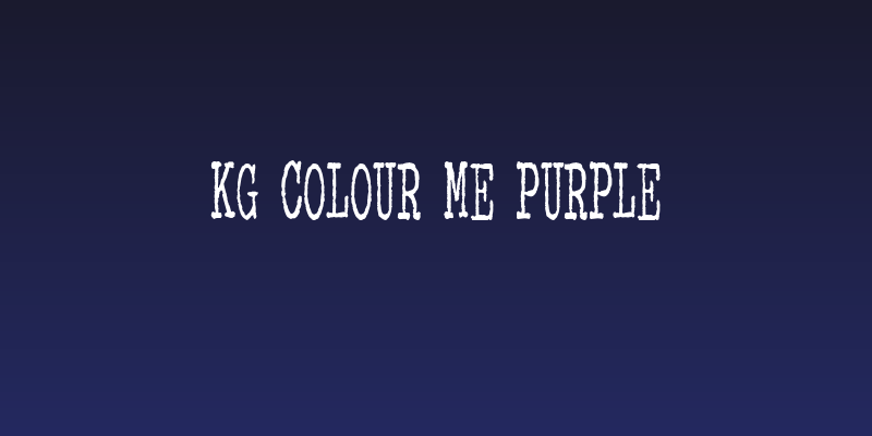 KG colour me purple Social Header