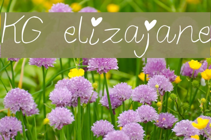 KG elizajane Font examples