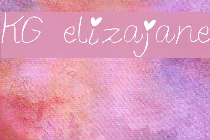 KG elizajane Font examples