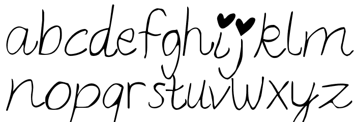 KG elizajane Font LOWERCASE