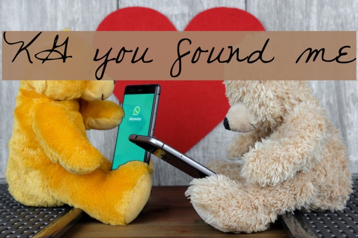 KG you found me Font examples