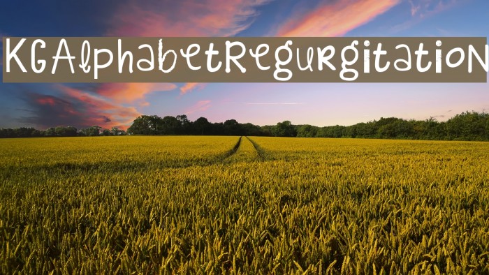 KGAlphabetRegurgitation Font examples